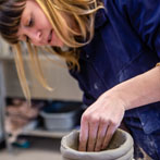 Kate Langrish-Smith working in her studio 2019